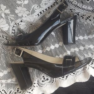 LADIES BLACK SLING BACK TALBOTS HEELS